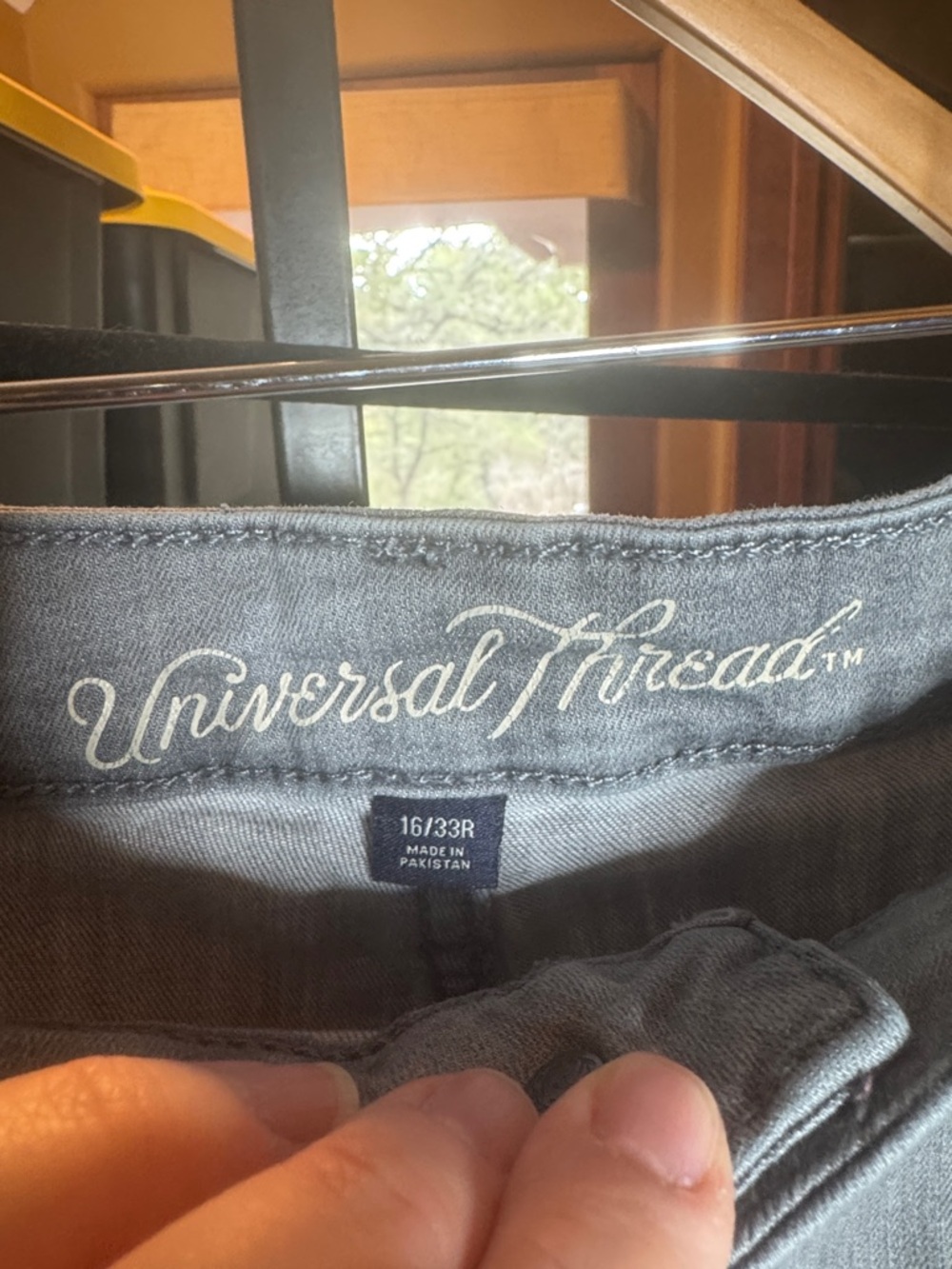 Universal Thread Gray High Rise Skinny Jeans Size 16 Stretch Denim - Picture 5 of 9